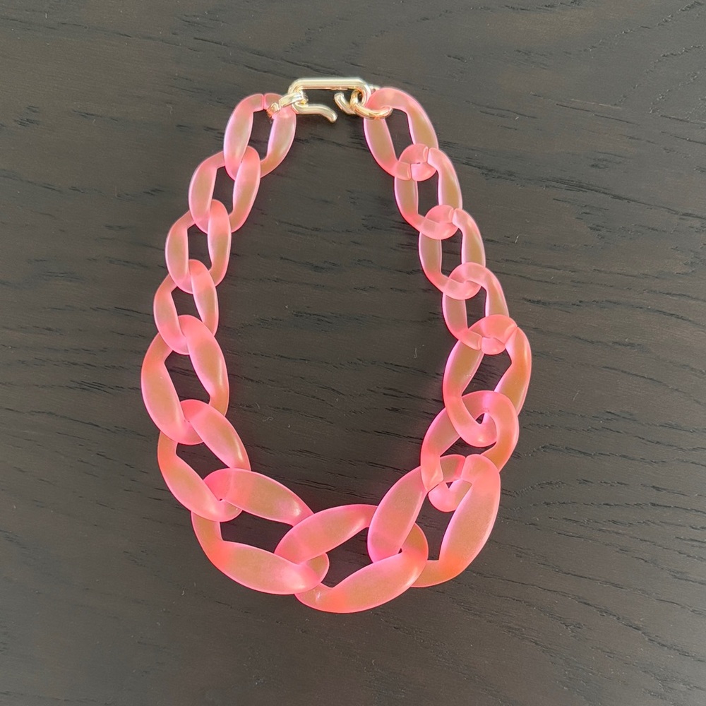 Pink chunky chain necklace
